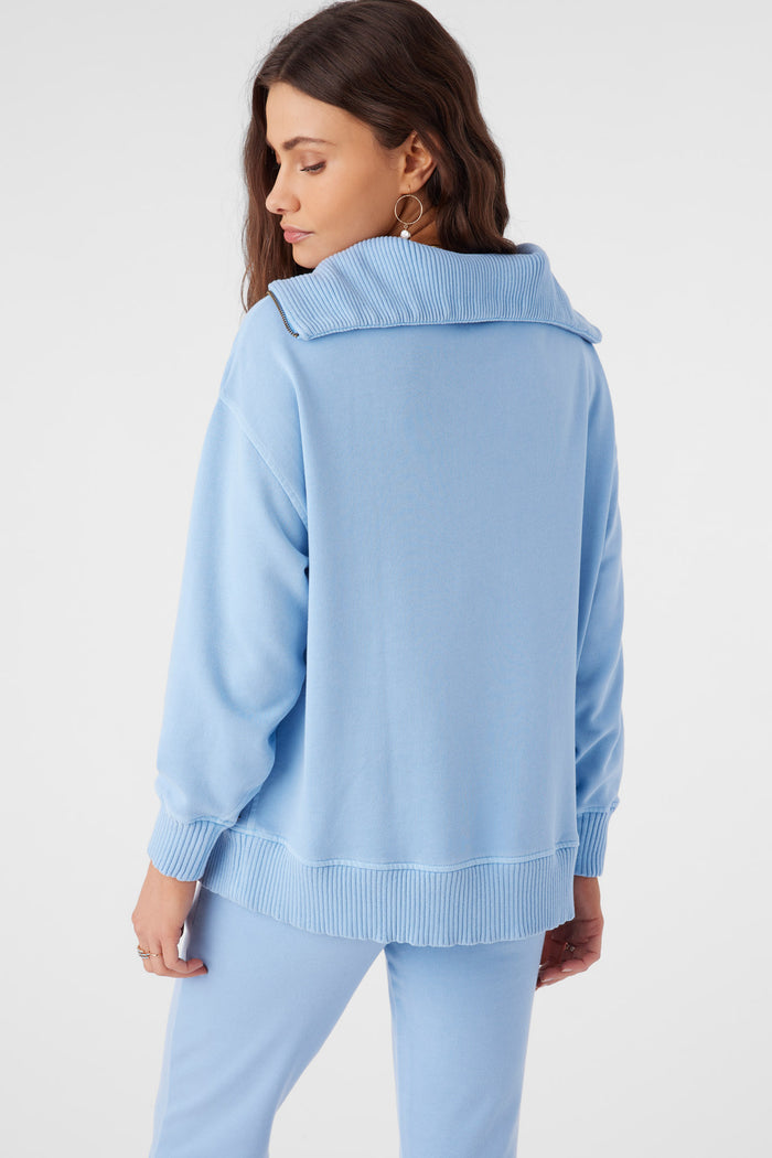 Karma French Terry Half Zip Pullover - Chambray | O'Neill