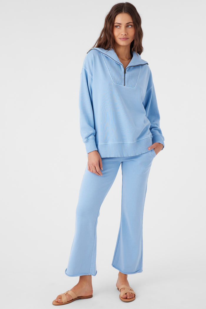 Karma French Terry Half Zip Pullover - Chambray | O'Neill