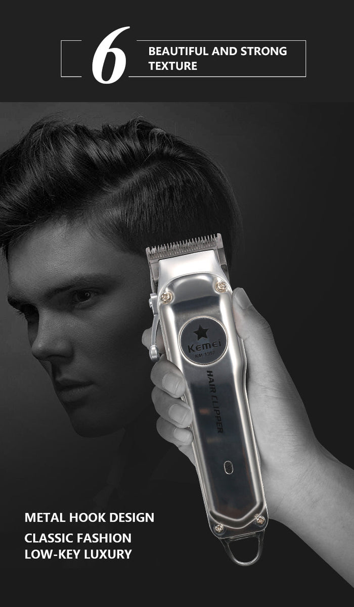 Kemei Rechargeable Electric Hair Clipper for Men - House of Beauty