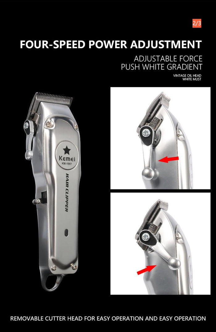 Kemei Rechargeable Electric Hair Clipper for Men - House of Beauty