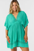 Kleo Woven Cover-Up Dress - Peacock Green | O'Neill