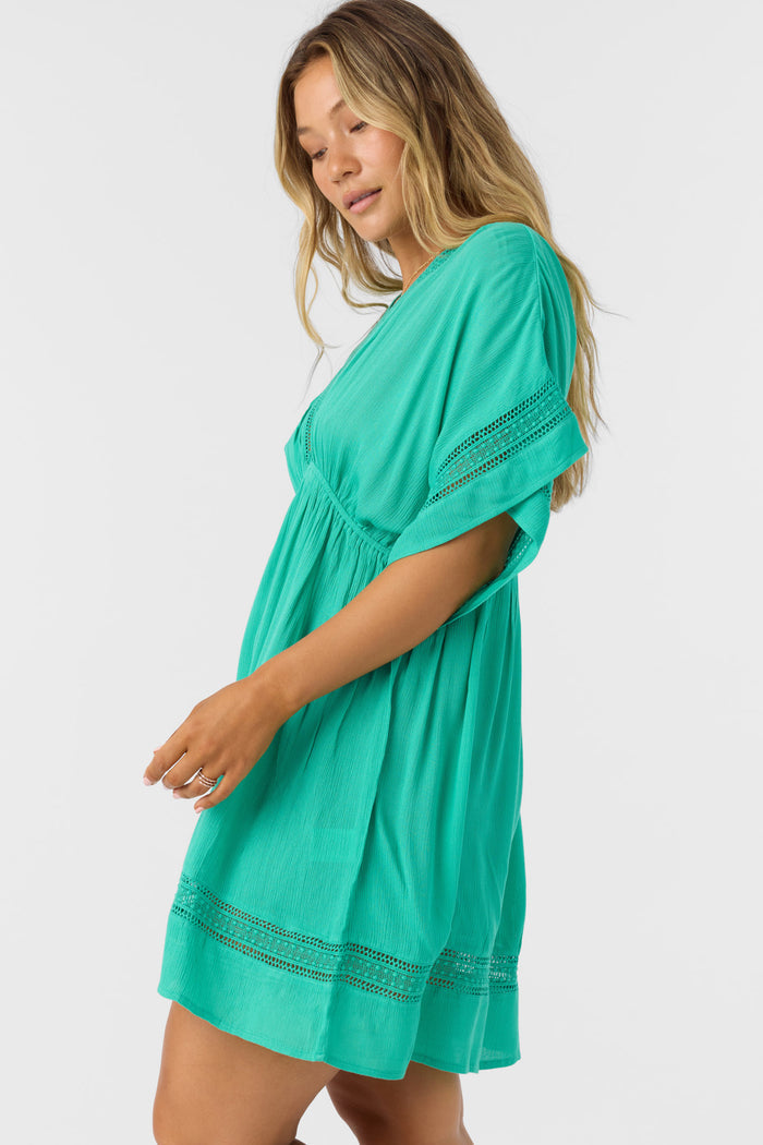 Kleo Woven Cover-Up Dress - Peacock Green | O'Neill