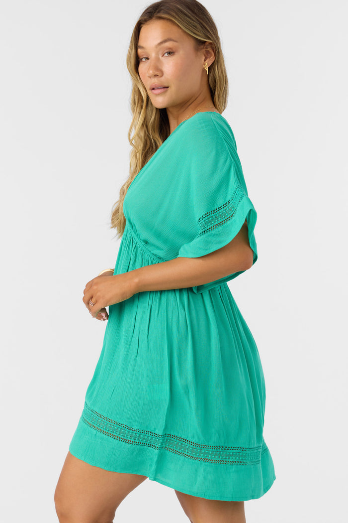 Kleo Woven Cover-Up Dress - Peacock Green | O'Neill