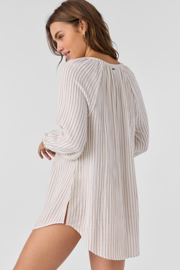 Krysten Tunic Stripe Dress - Simply Taupe | O'Neill