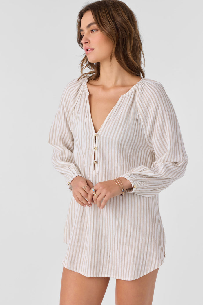 Krysten Tunic Stripe Dress - Simply Taupe | O'Neill