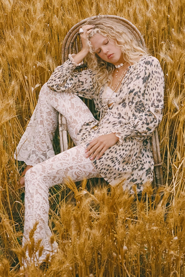 Labyrinth Lace Flare Pants