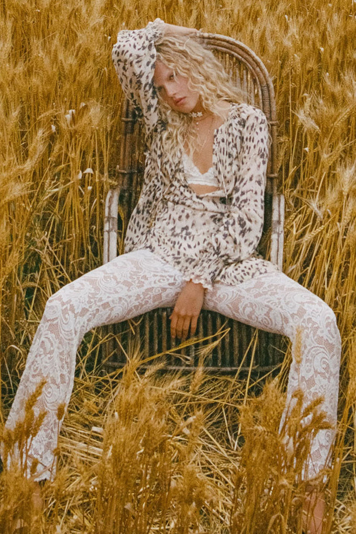 Labyrinth Lace Flare Pants