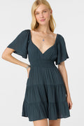 Layken Solid Mini Dress - Slate | O'Neill