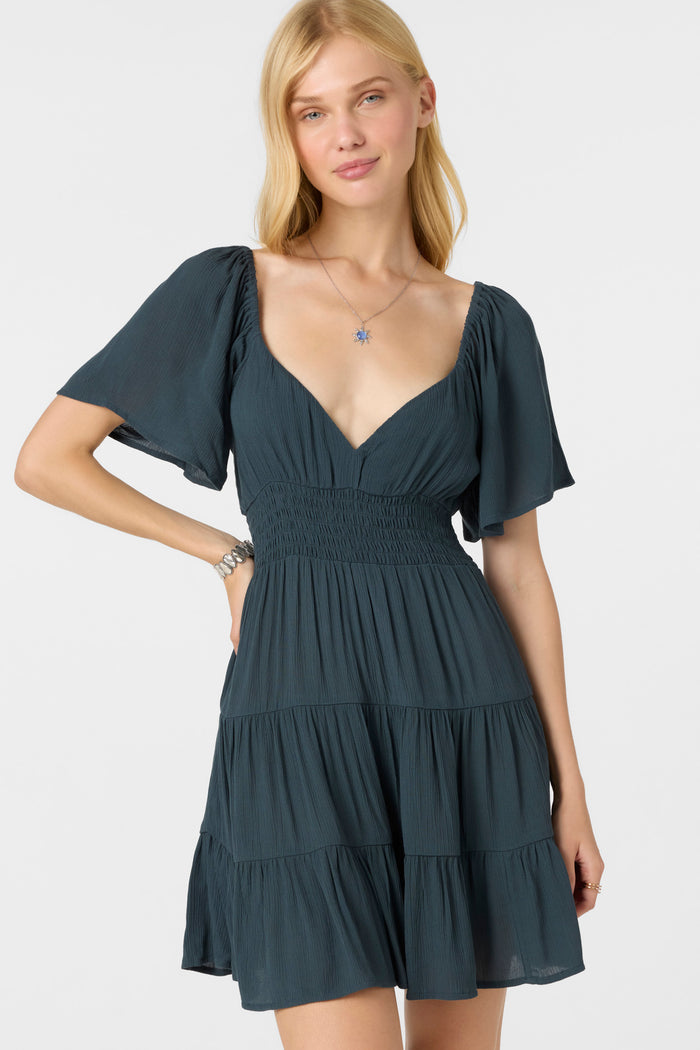 Layken Solid Mini Dress - Slate | O'Neill