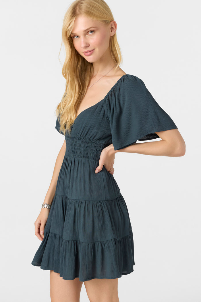 Layken Solid Mini Dress - Slate | O'Neill