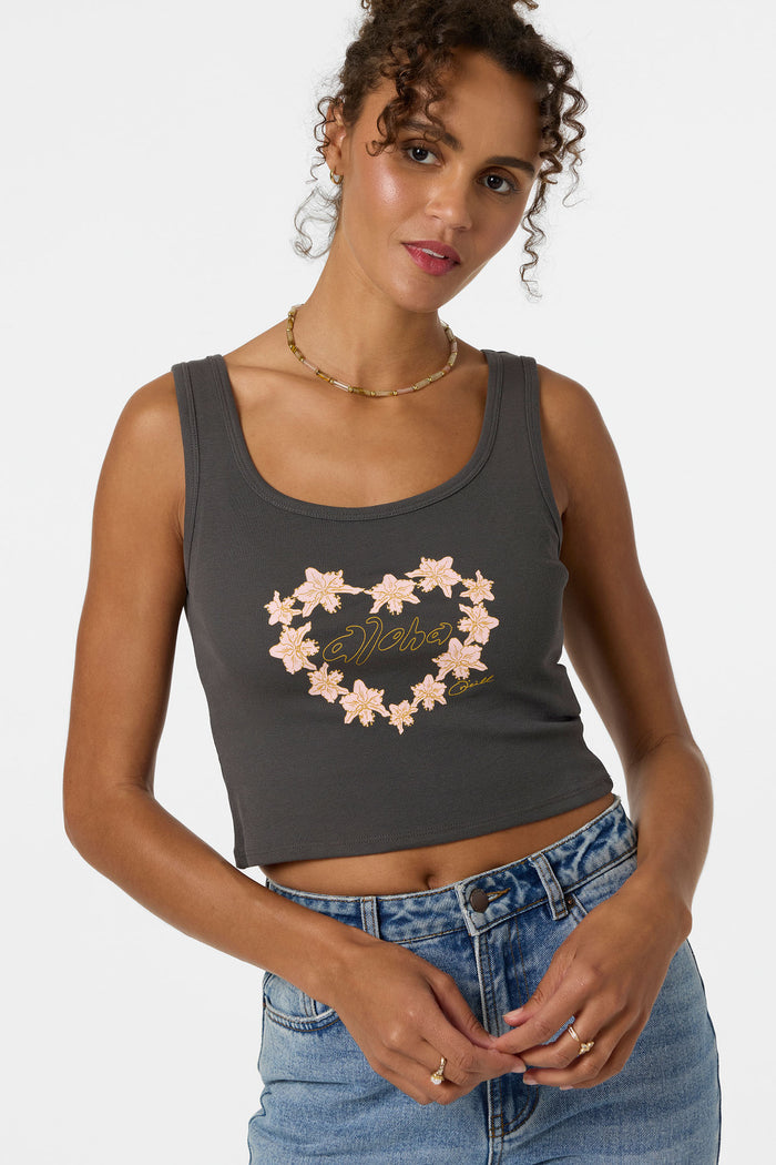 Leah Hawaii Scoopneck Tank - Washed Black | O'Neill