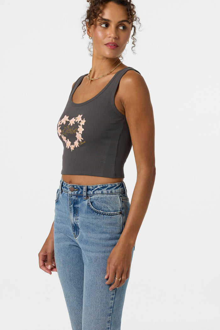 Leah Hawaii Scoopneck Tank - Washed Black | O'Neill