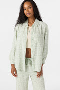 Leni Relaxed Geo Long Sleeve Top - Seafoam | O'Neill