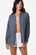 Leni Relaxed Long Sleeve Top - Slate | O'Neill