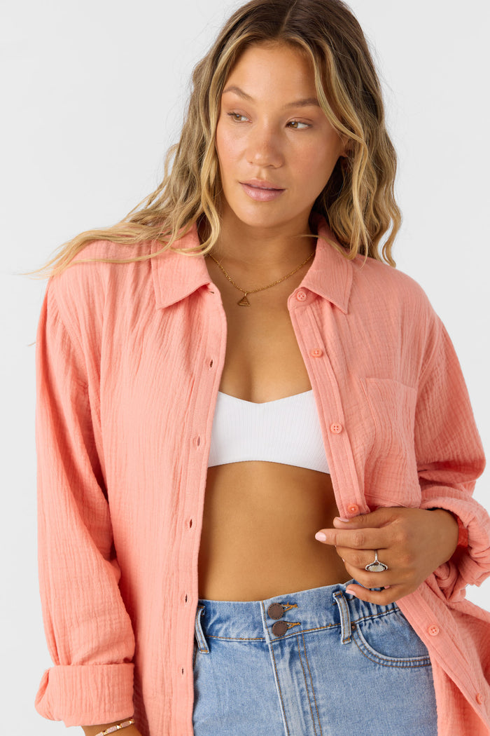 Leni Relaxed Long Sleeve Top - Canyon Clay | O'Neill