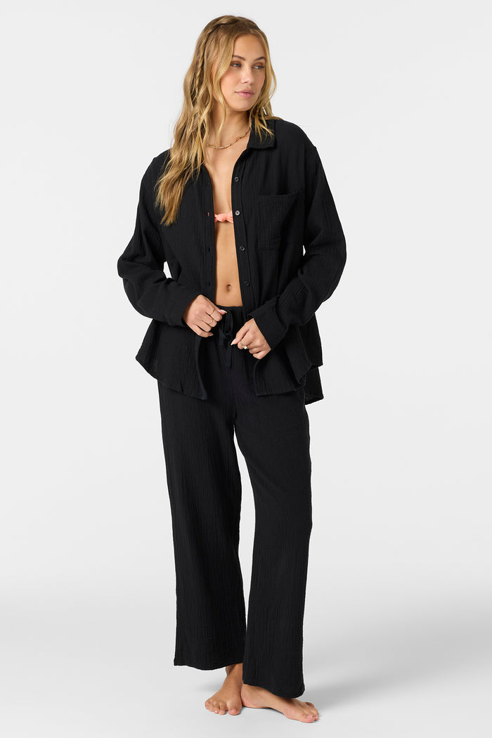 Leni Relaxed Long Sleeve Top - Black | O'Neill