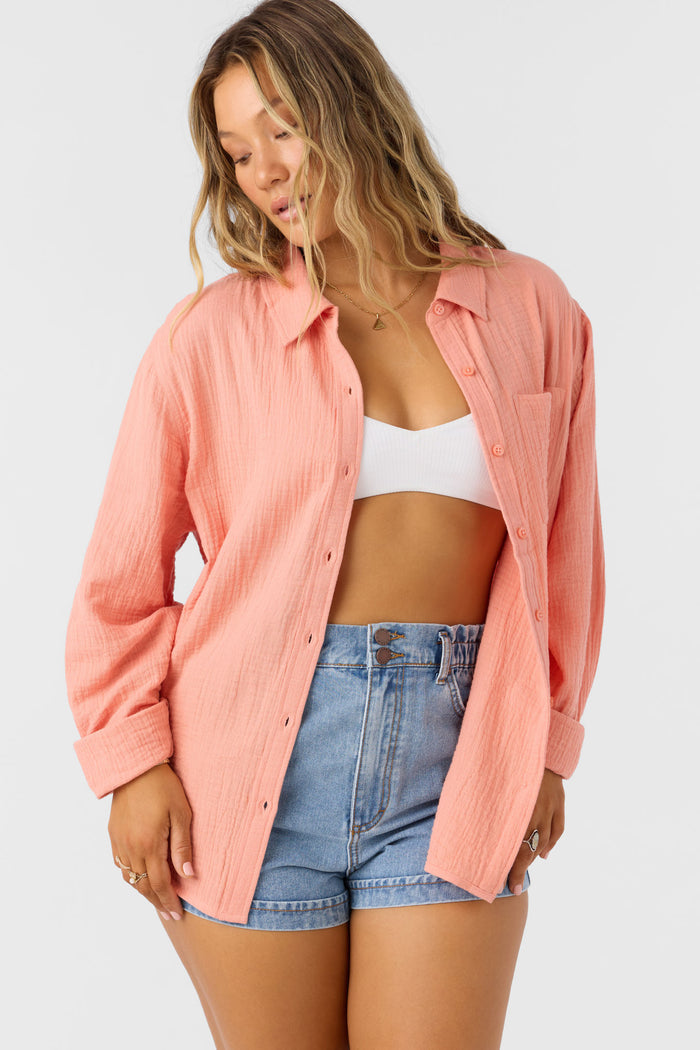 Leni Relaxed Long Sleeve Top - Canyon Clay | O'Neill