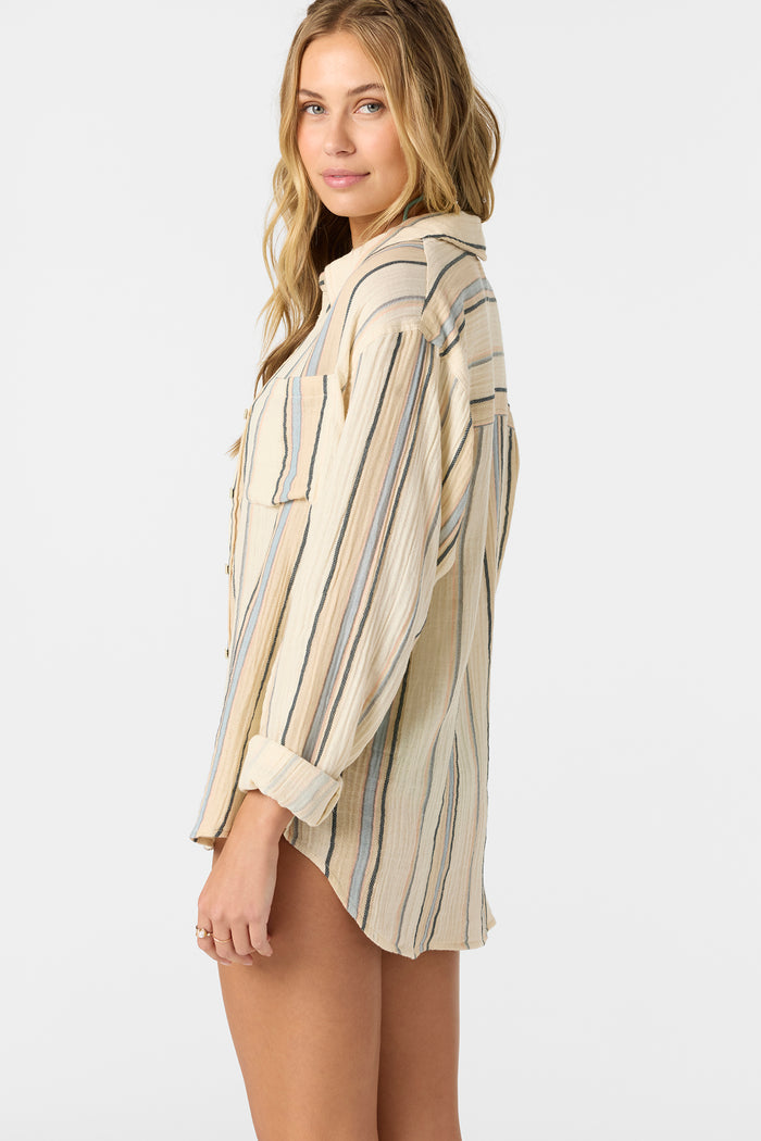 Leni Stripe Relaxed Long Sleeve Top -  | O'Neill