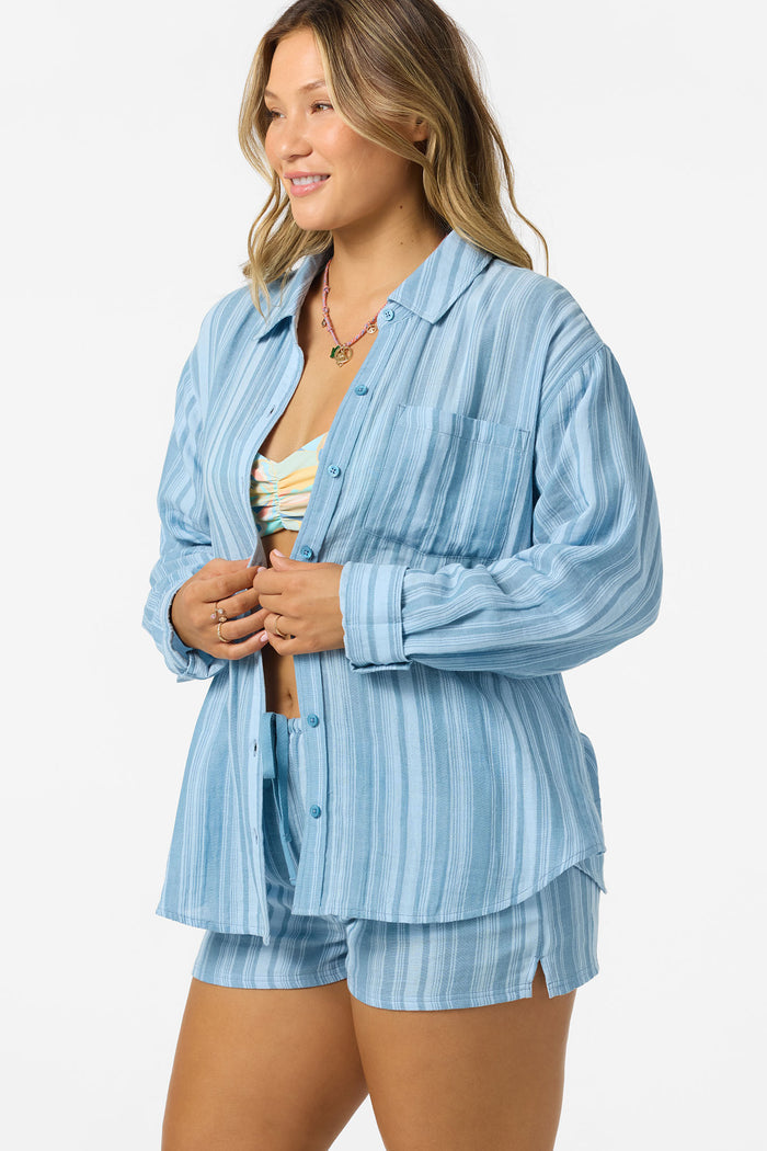 Leni Waves Stripe Relaxed Long Sleeve Top -  | O'Neill