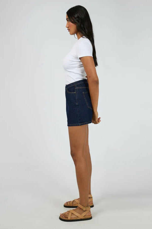 Lenni Indigo Denim Mini Skort