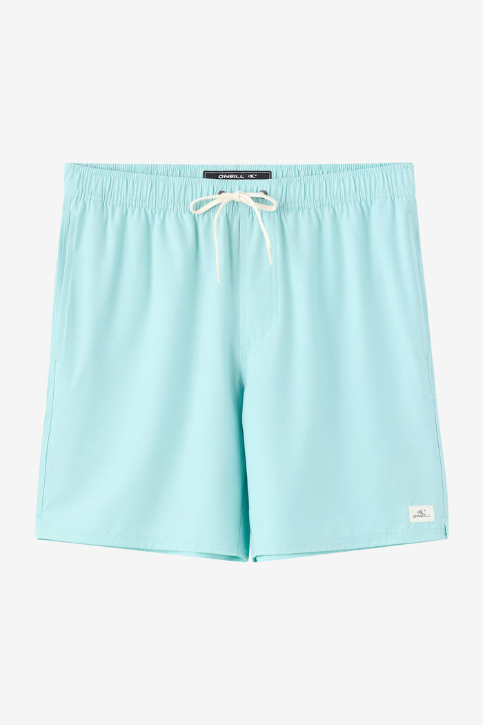 Lennox Hermosa Solid Volley 17" Swim Trunks - Canal Blue | O'Neill