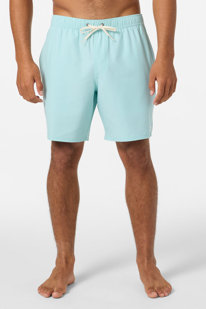 Lennox Hermosa Solid Volley 17" Swim Trunks - Canal Blue | O'Neill