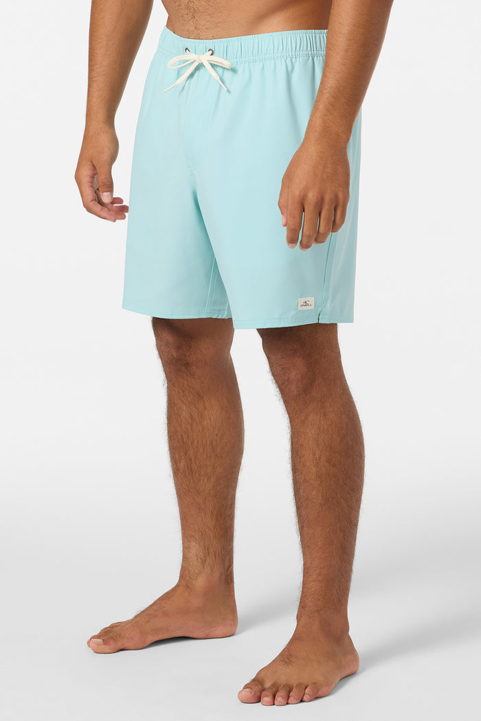 Lennox Hermosa Solid Volley 17" Swim Trunks - Canal Blue | O'Neill