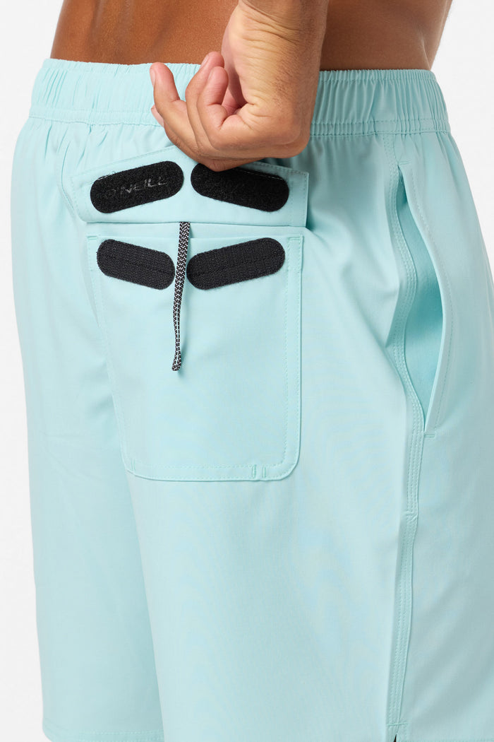 Lennox Hermosa Solid Volley 17" Swim Trunks - Canal Blue | O'Neill