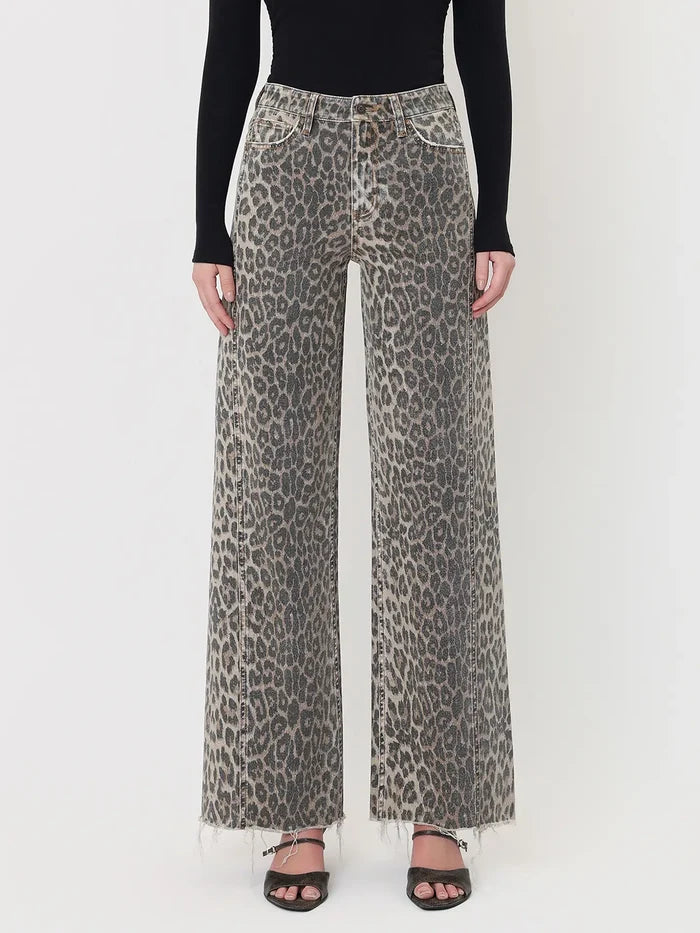 Leopard denim