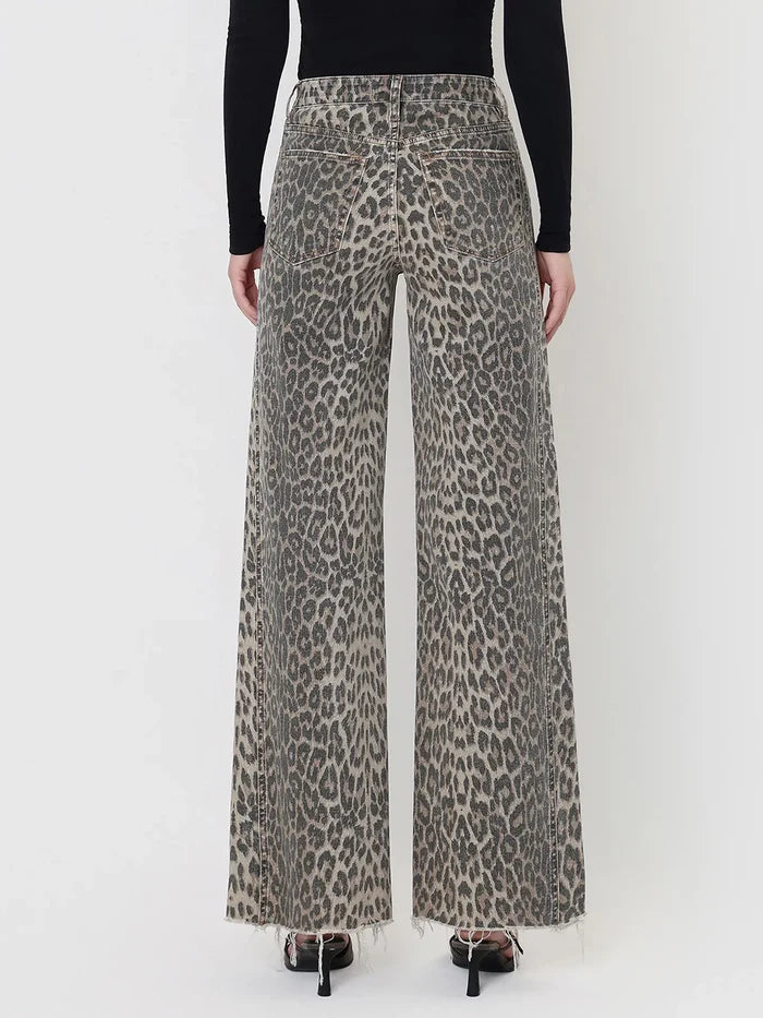 Leopard denim