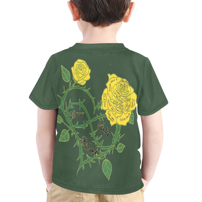 Little Kids' All Over Print Crew Neck T-Shirt