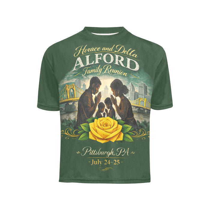 Little Kids' All Over Print Crew Neck T-Shirt