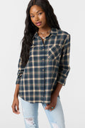 Logan Flannel Long Sleeve Top - Slate | O'Neill