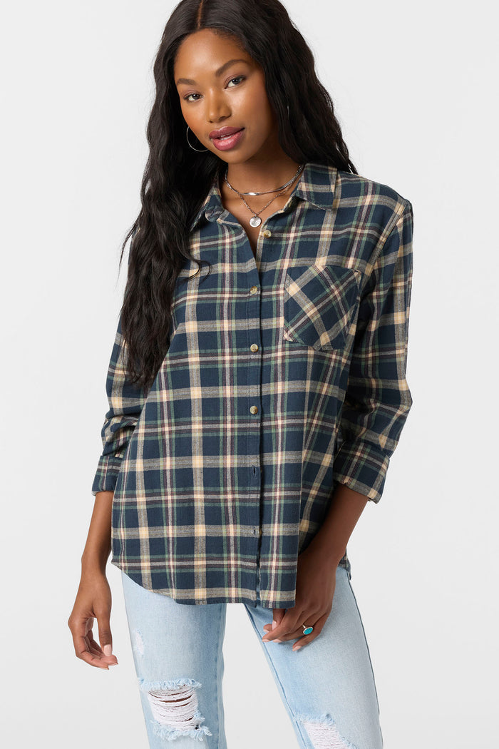 Logan Flannel Long Sleeve Top - Slate | O'Neill