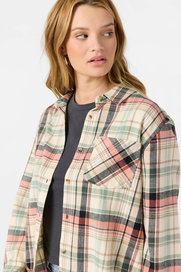 Logan Flannel Long Sleeve Top - Tapioca | O'Neill
