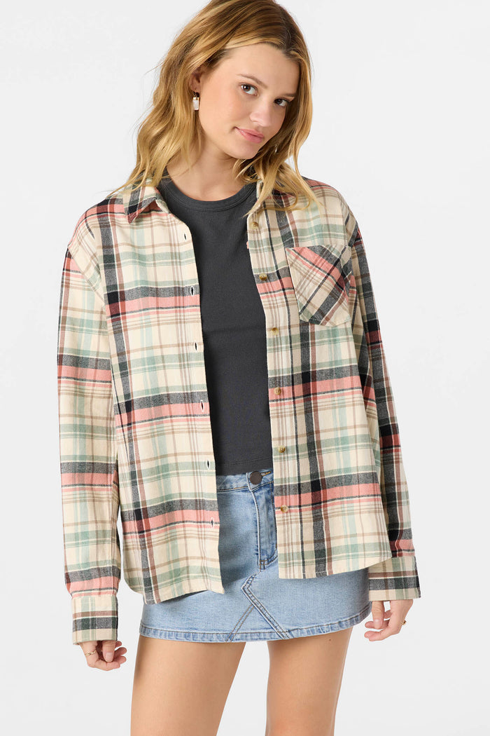 Logan Flannel Long Sleeve Top - Tapioca | O'Neill