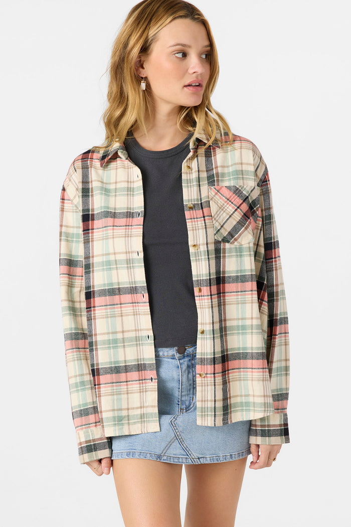 Logan Flannel Long Sleeve Top - Tapioca | O'Neill