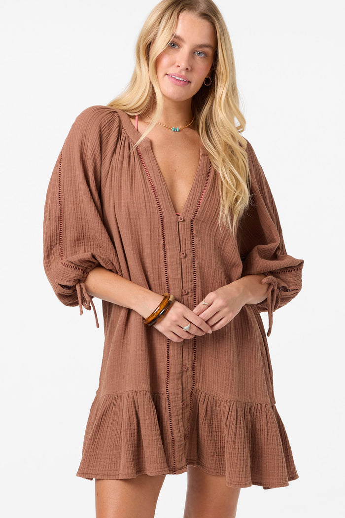 Lou Mini Cover-Up Dress - Carob Brown | O'Neill