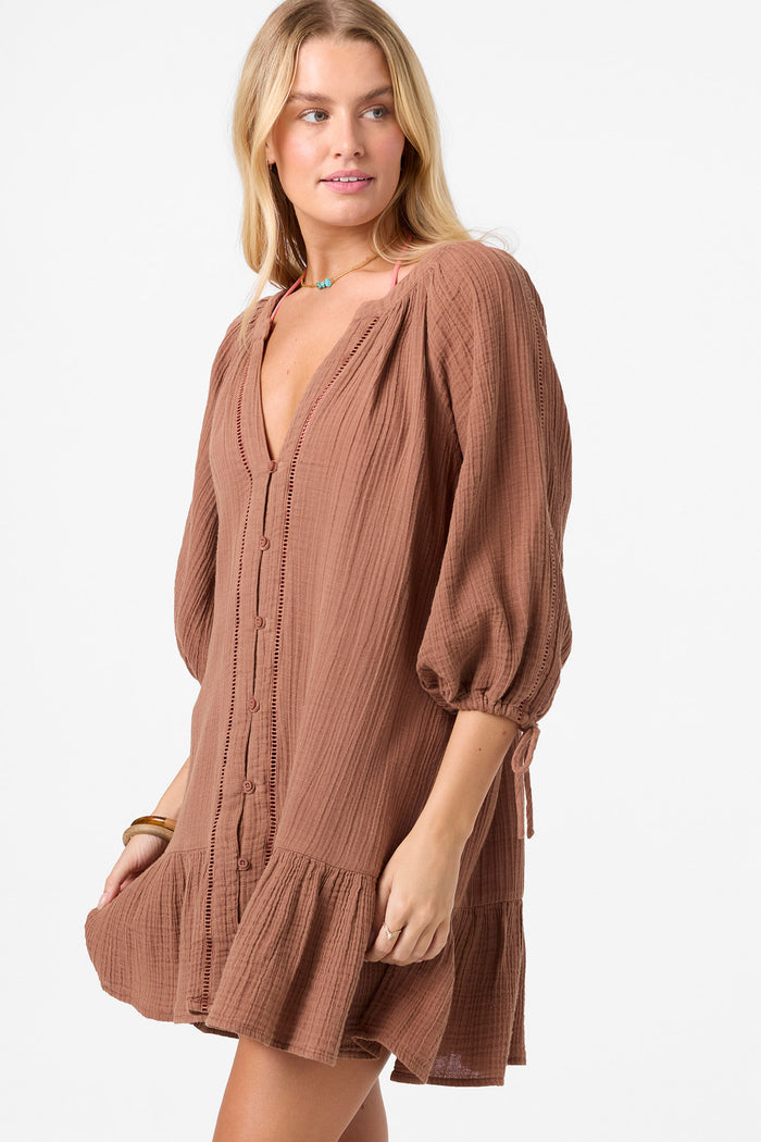 Lou Mini Cover-Up Dress - Carob Brown | O'Neill