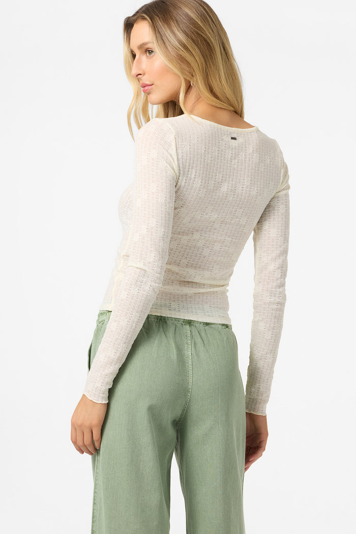 Marliz Lace Long Sleeve Top - Winter White | O'Neill