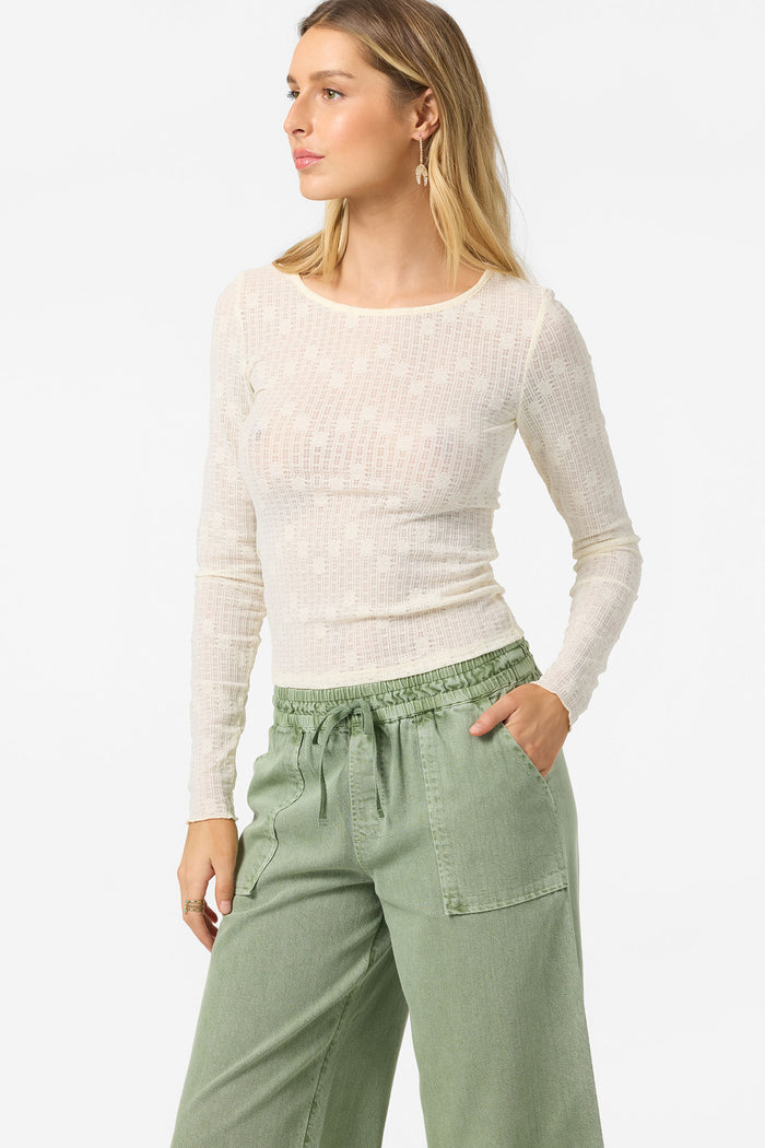 Marliz Lace Long Sleeve Top - Winter White | O'Neill