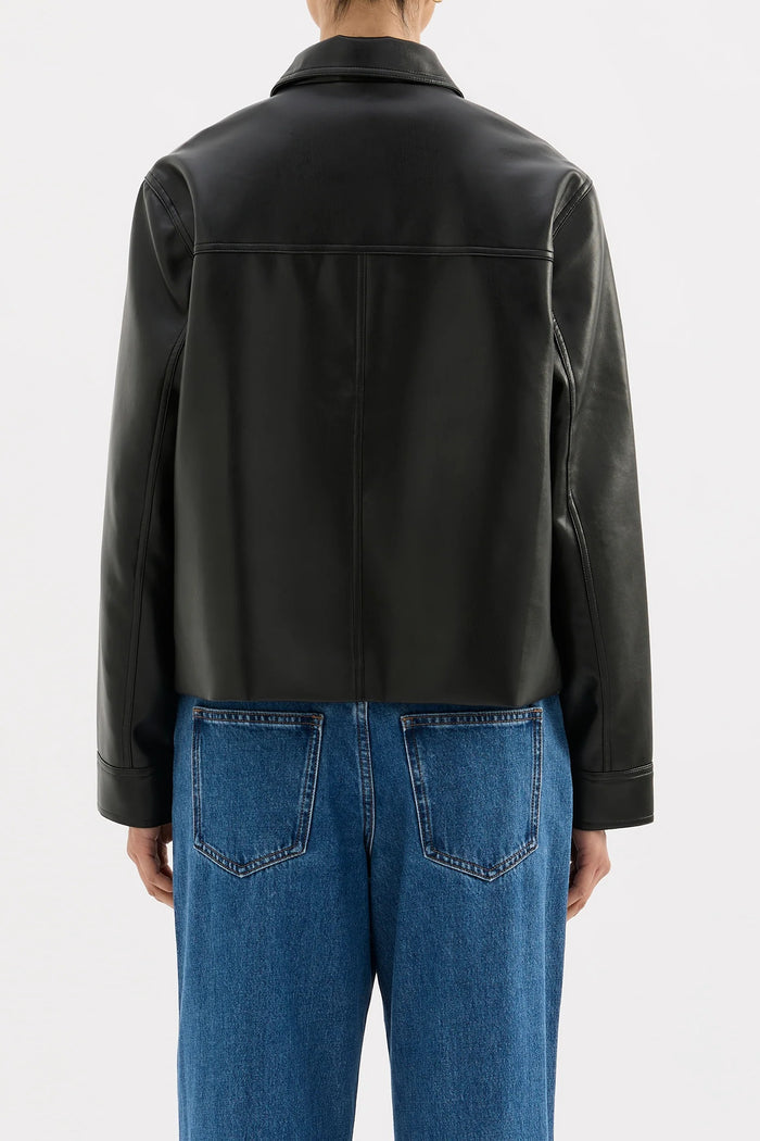 Maude Black Vegan Leather Jacket