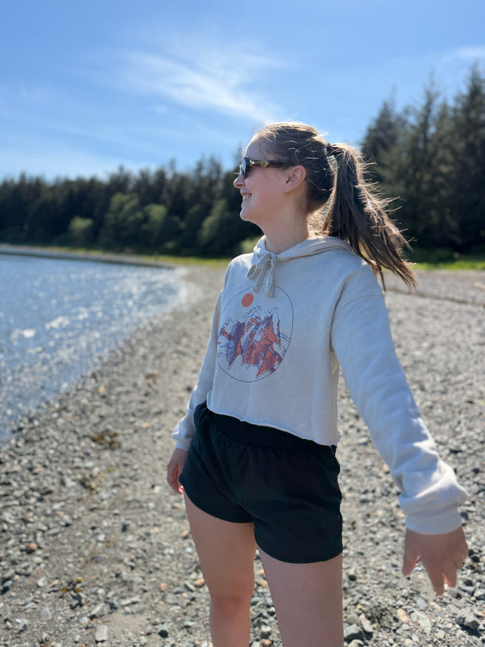 Mendenhall Towers Cropped Hoodie - Ladies