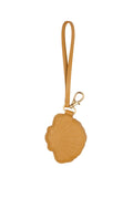 Spell Mermaid Shell Leather Coin Purse in mustard with gold clasp and wrist strap, deadstock leather