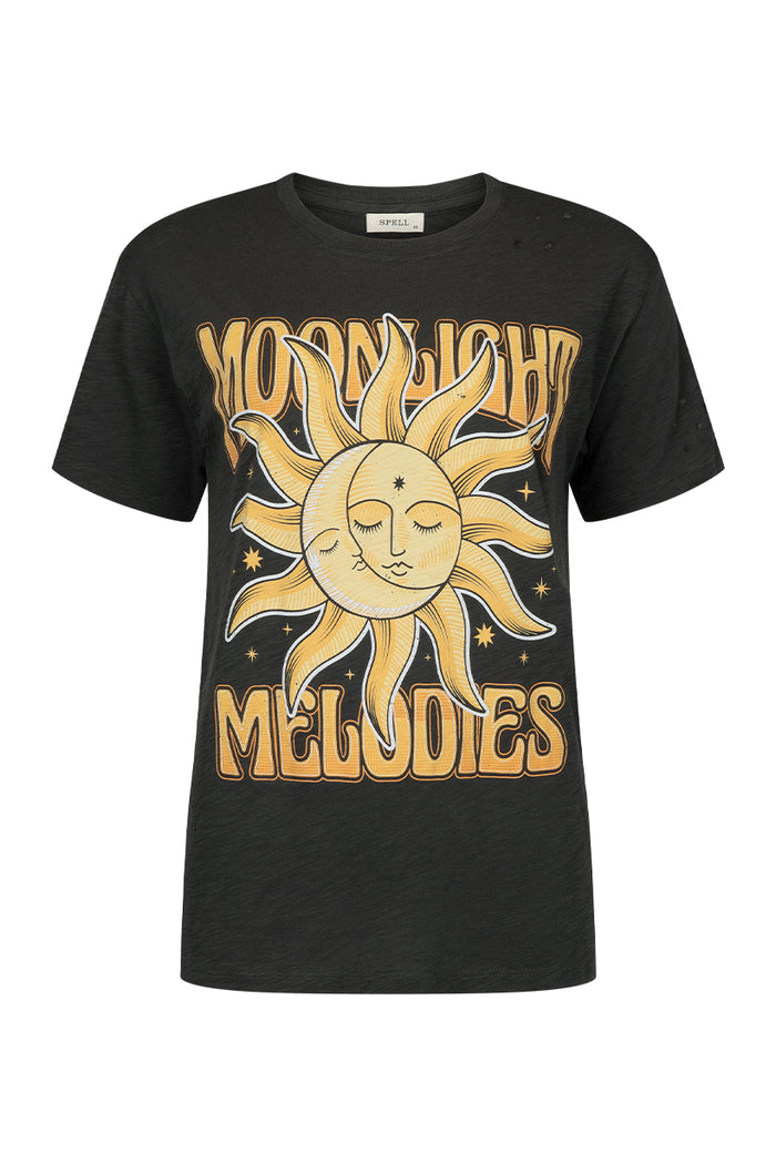 Moonlight Distressed Biker Tee