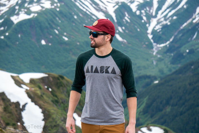 red mount juneau hat, on mt juneau peak, alaska.