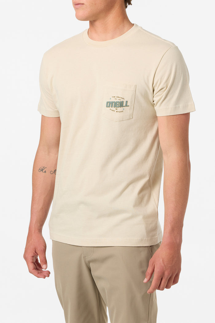 Name Badge Pocket Standard Fit Tee - Lt Khaki | O'Neill