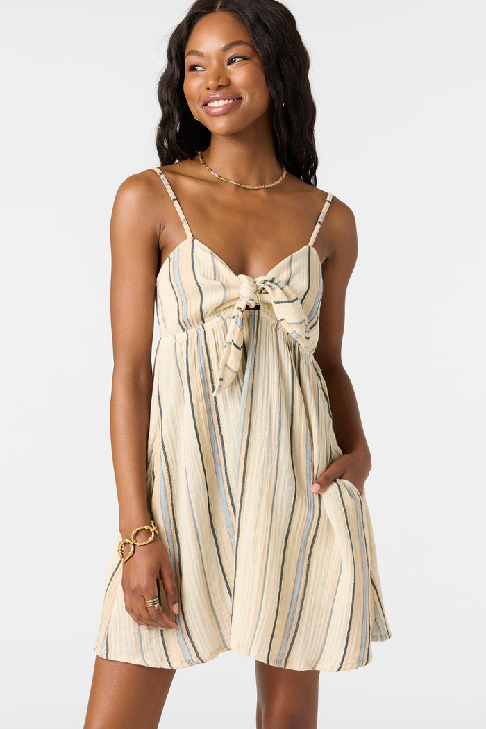 Natalya Stripe Mini Dress - Tapioca | O'Neill