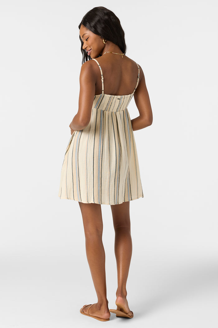 Natalya Stripe Mini Dress - Tapioca | O'Neill