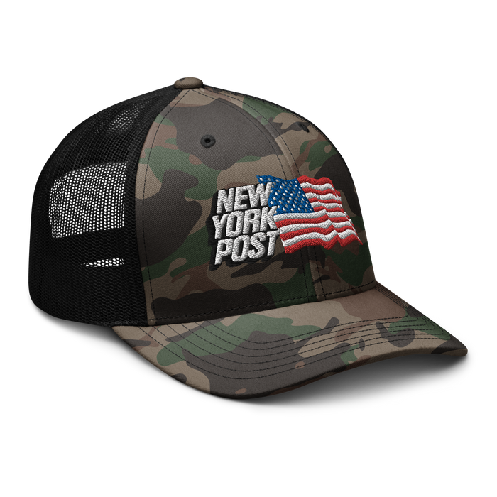New York Post Flag Camouflage trucker hat